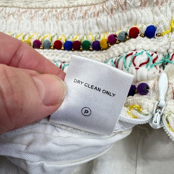 Majorelle Hana Mae Skirt White Multicolor Beaded Fringe Mini Size Small - Picture 9 of 14